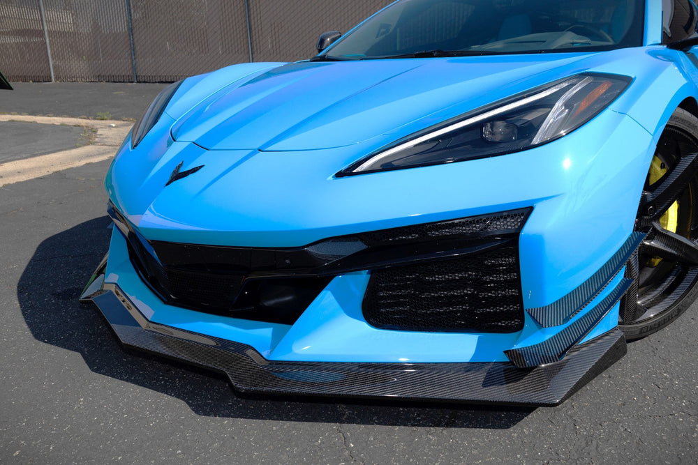 Carbon Fiber Front Splitter/ Airdam/ Lip - Chevrolet Corvette C8 Z06, E Ray, ZR1, Grand Sport