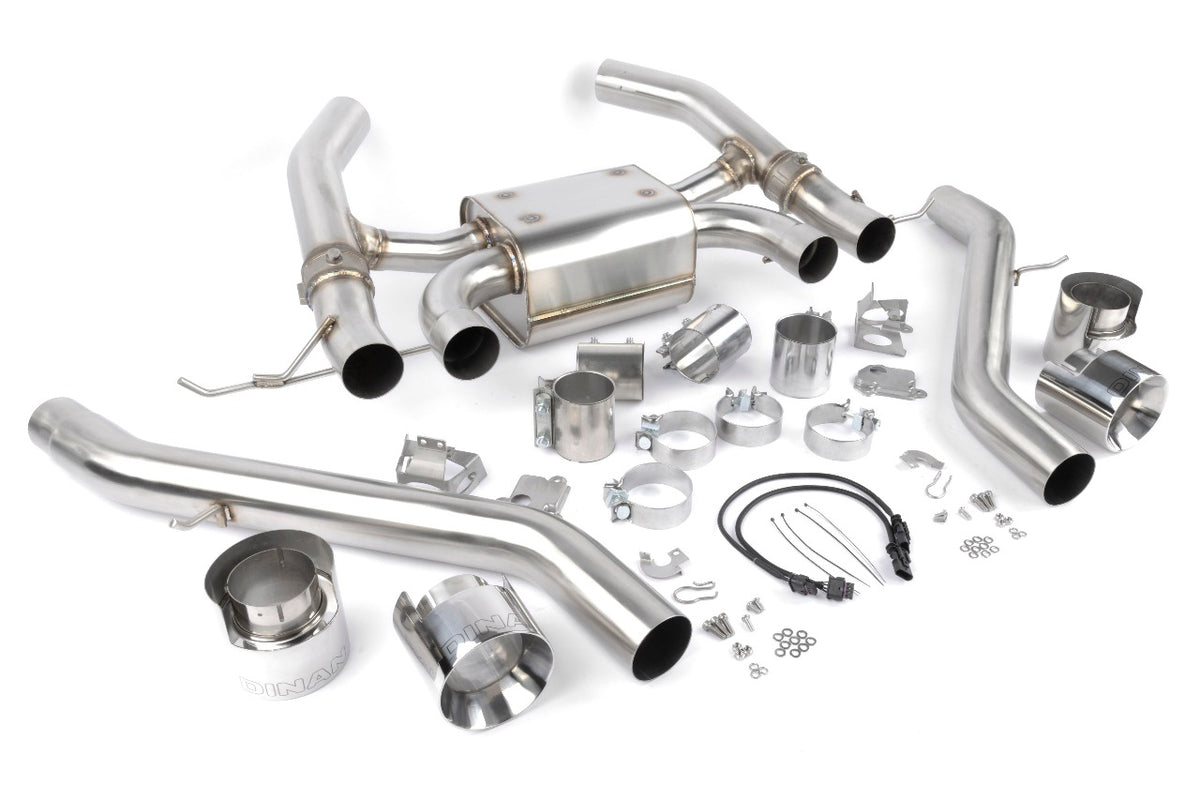 DINAN VALVED AXLE-BACK EXHAUST - 2021-2023 BMW G80 M3 / G82 M4 with Polished Tips