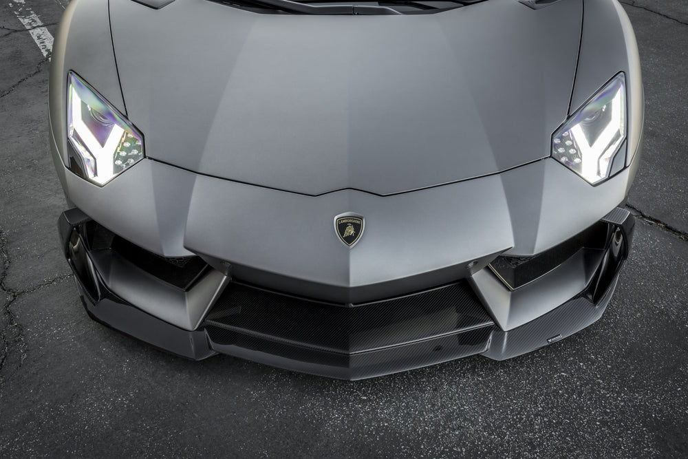 Vorsteiner Lamborghini Aventador Zaragoza Edizione Aero Front Spoiler Carbon Fiber PP 2x2 Glossy