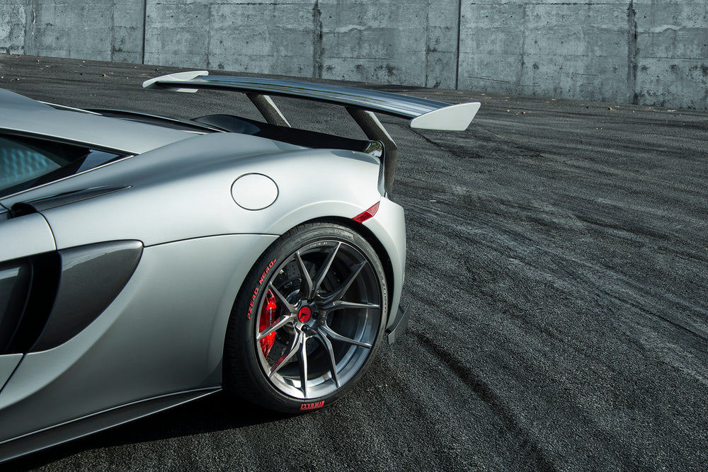 Vorsteiner Mclaren 570S 570-VX Aero Wing Blade Carbon Fiber w/ Carbon Fiber Uprights, PP 2x2 Glossy