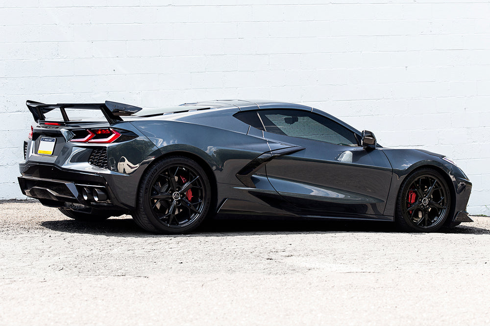 SOUL 20+ Chevrolet C8 Corvette Valved Exhaust - 4in Straight Cut Tips - Polished Chrome