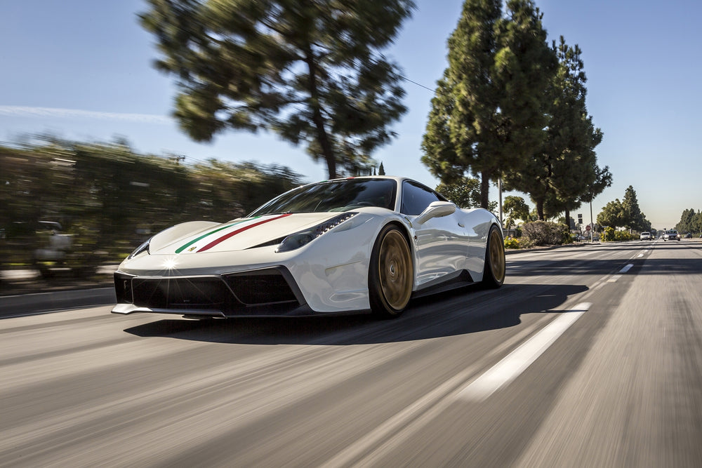 Vorsteiner Ferrari 458 Italia 458-VX Aero Front Bumper w/ Front Spoiler Carbon Fiber PP 1X1 Glossy