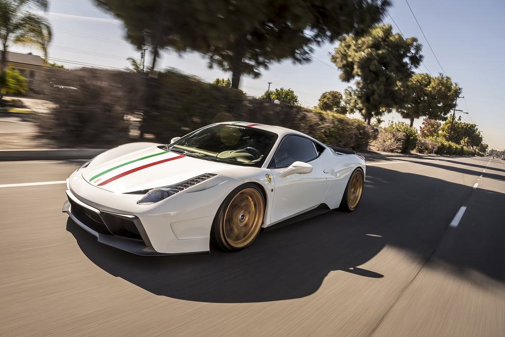 Vorsteiner Ferrari 458 Italia 458-VX Aero Front Bumper w/ Front Spoiler Carbon Fiber PP 1X1 Glossy