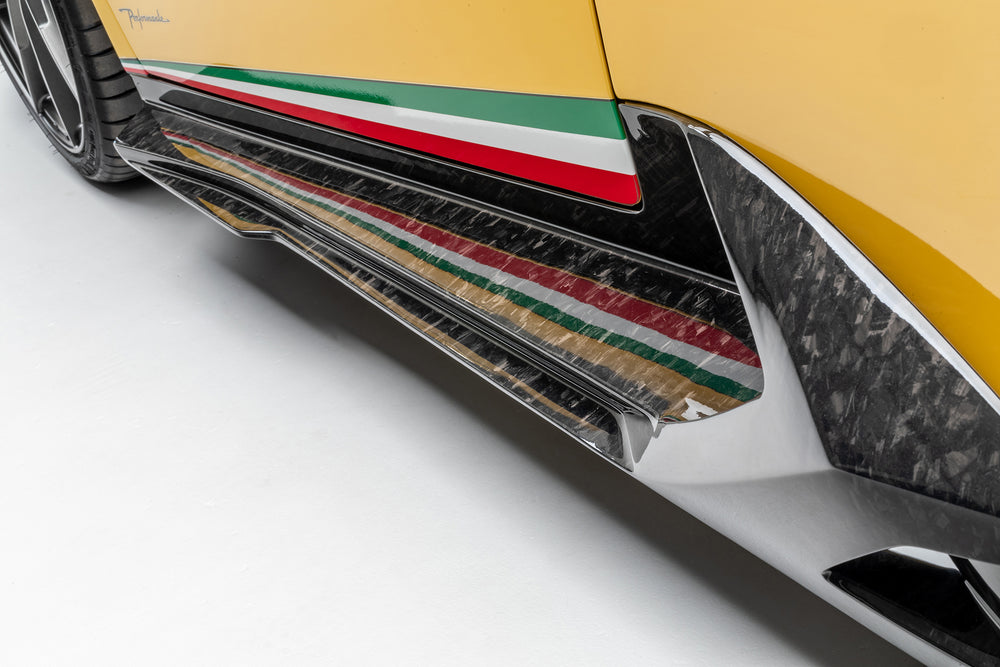 Vorsteiner Lamborghini Huracan Vicenzo Edizione Aero Side Blades Carbon Matrix PP Glossy