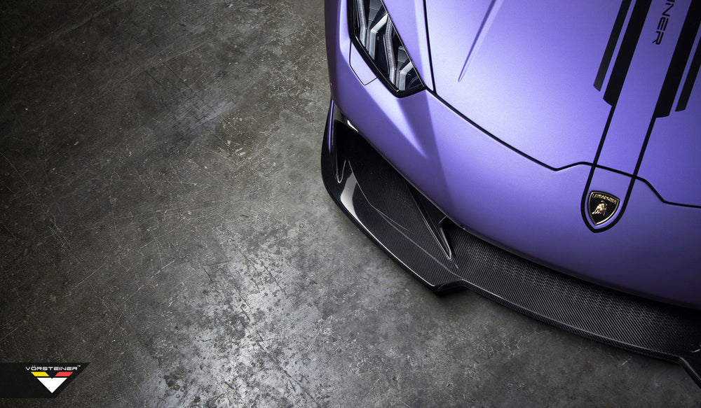 Vorsteiner Lamborghini Huracan Novara Edizione Aero Front Bumper Spoiler Carbon Fiber PP 2x2 Glossy