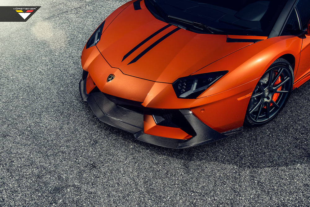 Vorsteiner Lamborghini Aventador Zaragoza Edizione Aero Front Spoiler Carbon Fiber PP 2x2 Glossy