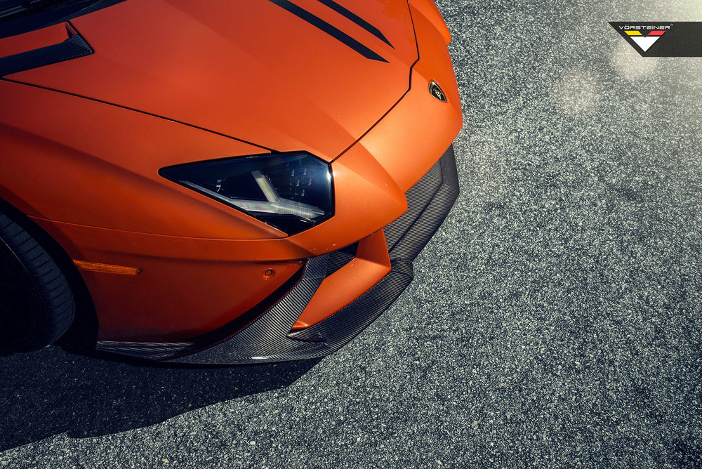Vorsteiner Lamborghini Aventador Zaragoza Edizione Aero Front Spoiler Carbon Fiber PP 2x2 Glossy