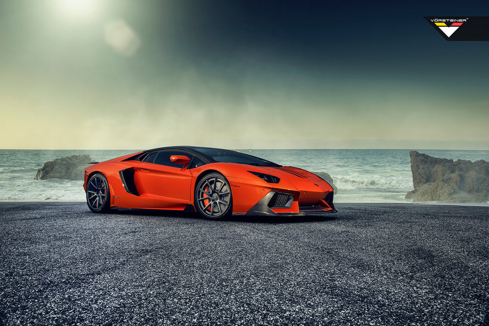 Vorsteiner Lamborghini Aventador Zaragoza Edizione Aero Front Spoiler Carbon Fiber PP 2x2 Glossy