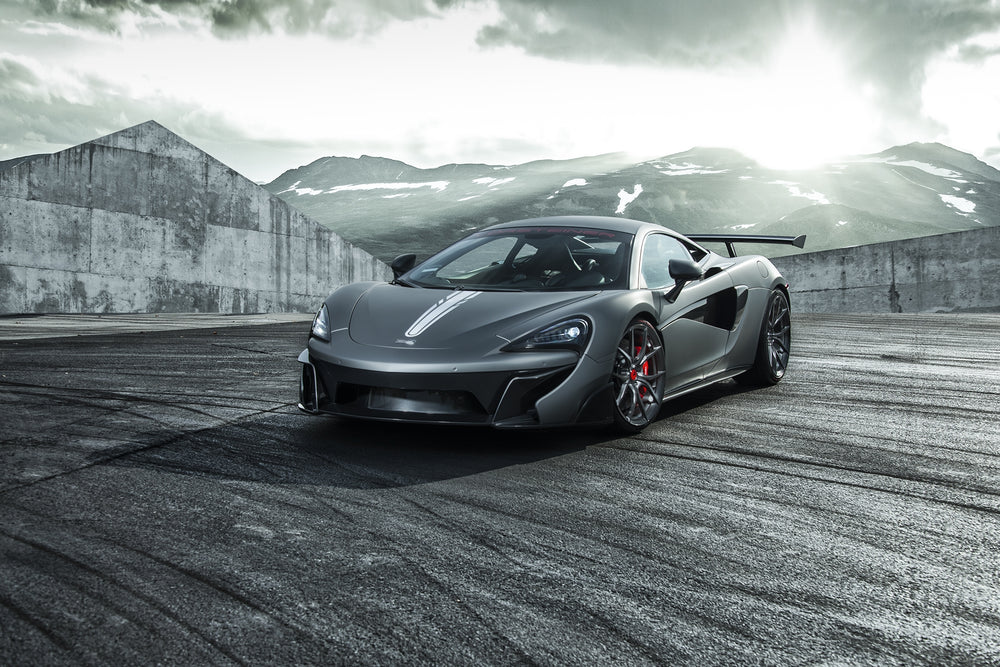 Vorsteiner Mclaren 570S 570-VX Aero Front Bumper w/ Front Splitter Carbon Fiber PP 2x2 Glossy