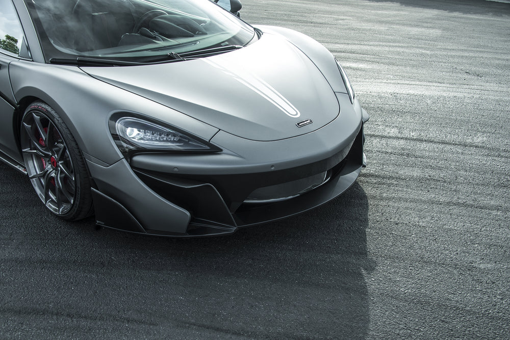 Vorsteiner Mclaren 570S 570-VX Aero Front Bumper w/ Front Splitter Carbon Fiber PP 2x2 Glossy