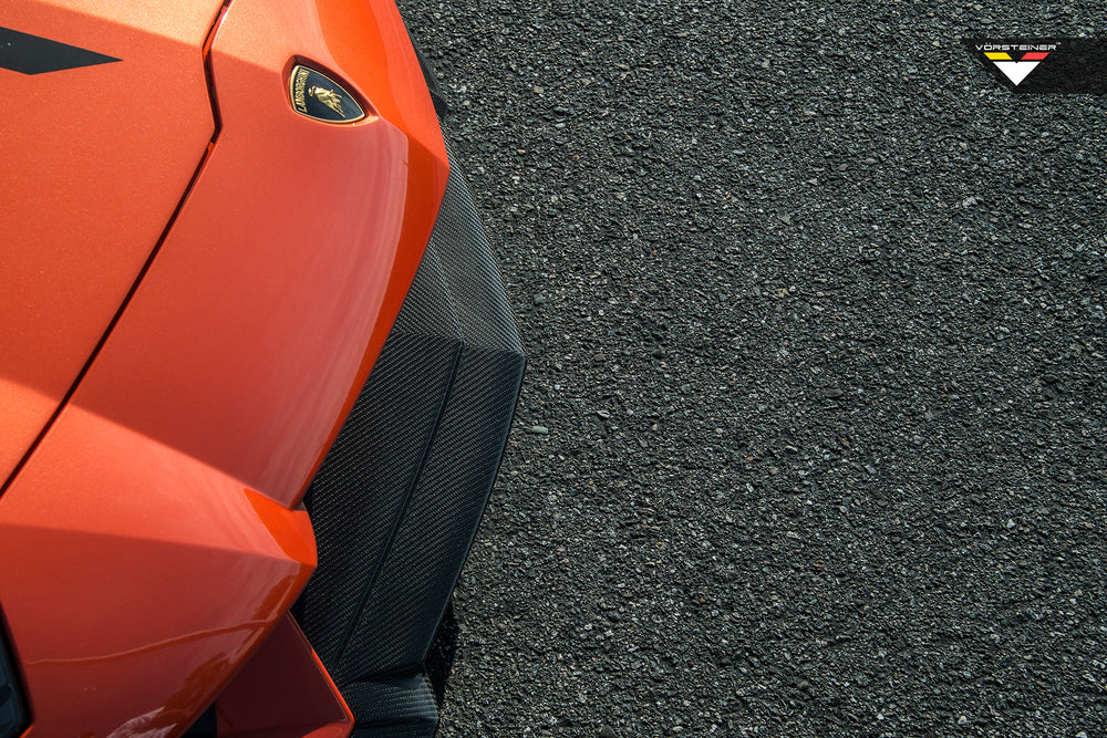Vorsteiner Lamborghini Aventador Zaragoza Edizione Aero Front Spoiler Carbon Fiber PP 2x2 Glossy