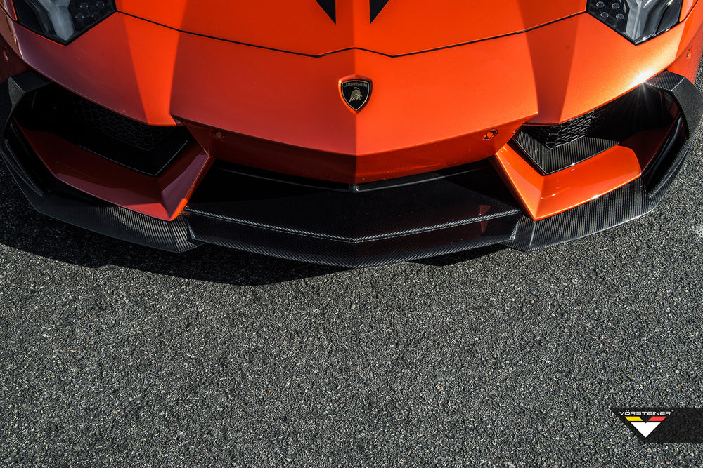 Vorsteiner Lamborghini Aventador Zaragoza Edizione Aero Front Spoiler Carbon Fiber PP 2x2 Glossy