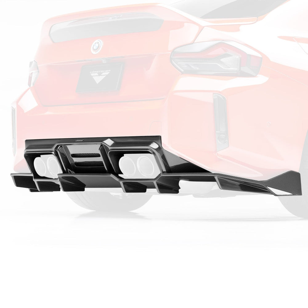 Vorsteiner BMW G87 M2 VRS AERO DIFFUSER WITH UNDER FLOOR CARBON FIBER PP 2X2 GLOSSY