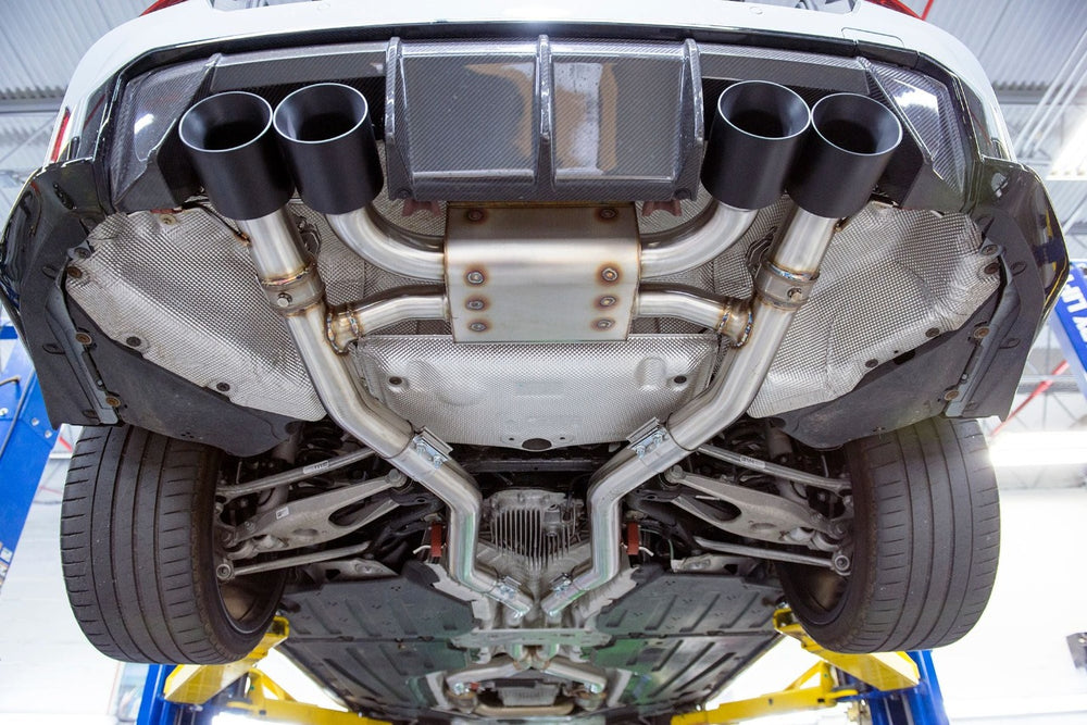 DINAN VALVED AXLE-BACK EXHAUST - 2021-2023 BMW G80 M3 / G82 M4 With Black Tips