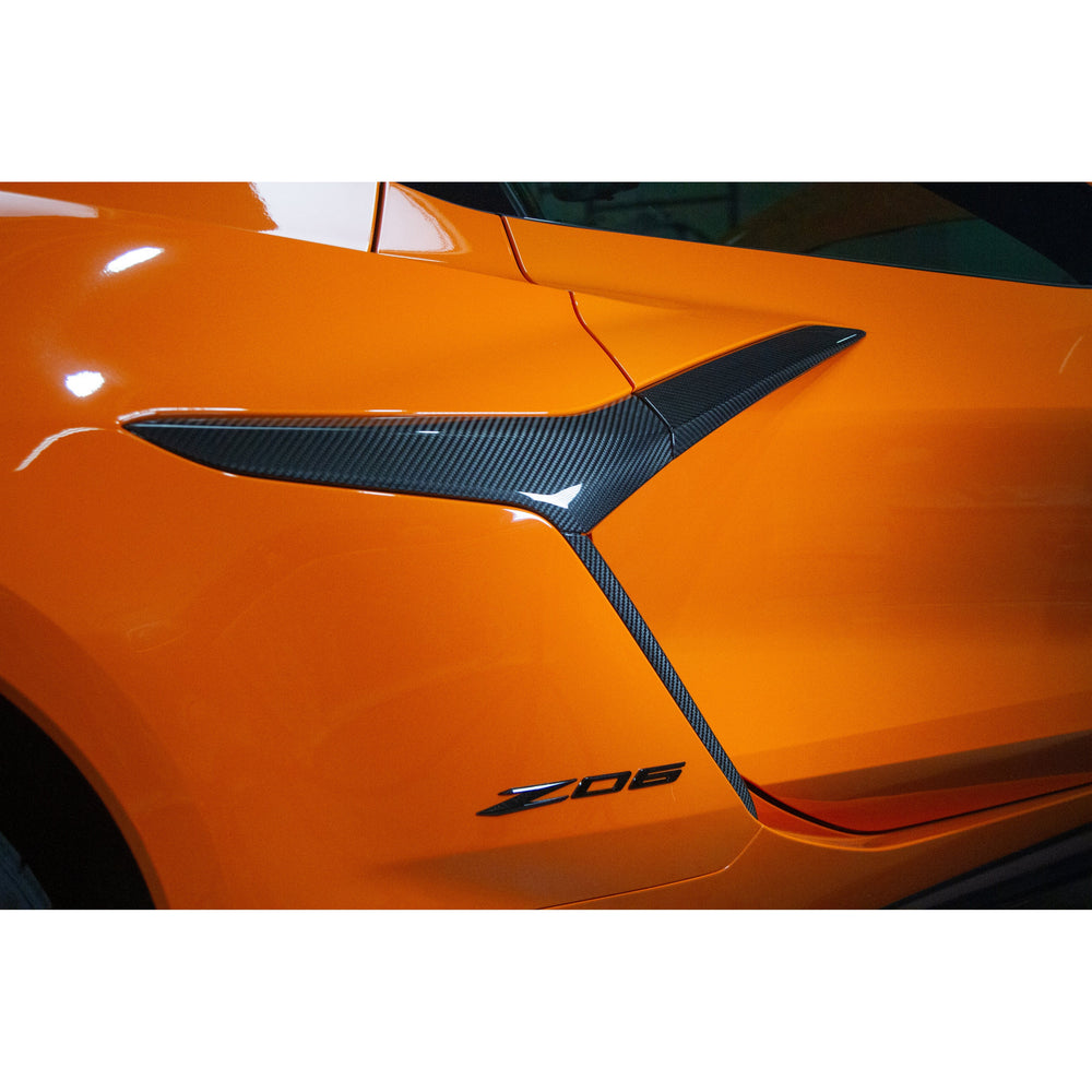 Carbon Fiber Door and Quarter Panel Trims Package - Chevrolet Corvette C8 Z06