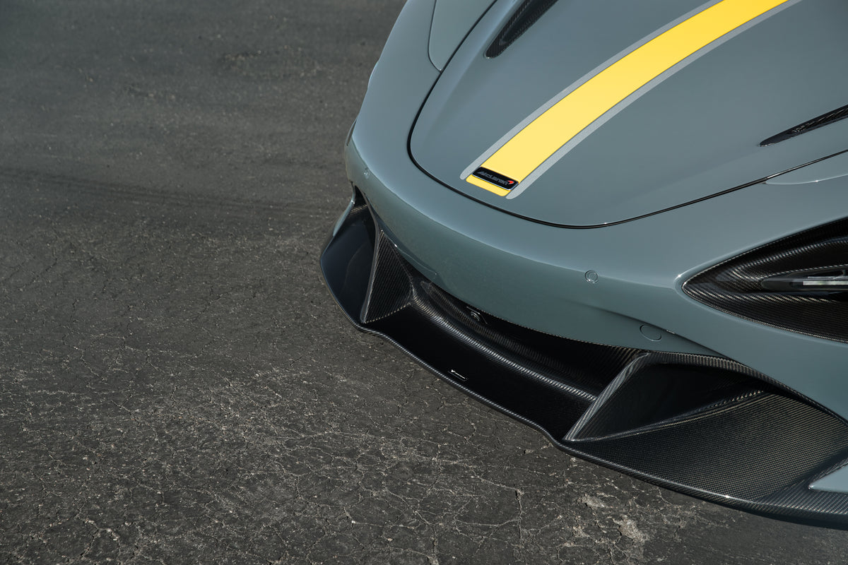 Vorsteiner McLaren 720S Silverstone Aero Front Splitter Carbon Fiber PP 2x2 Glossy