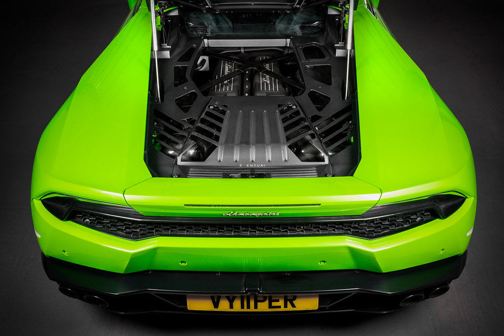 Eventuri Lamborghini Huracan Black Carbon Engine Cover Set