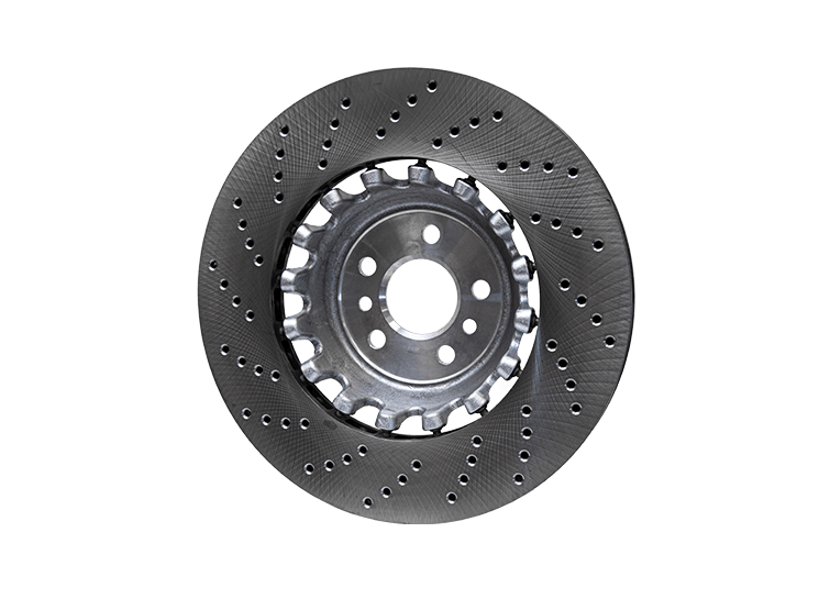 SHW 01-05 BMW 330i 3.0L Right Front Cross-Drilled Lightweight Brake Rotor