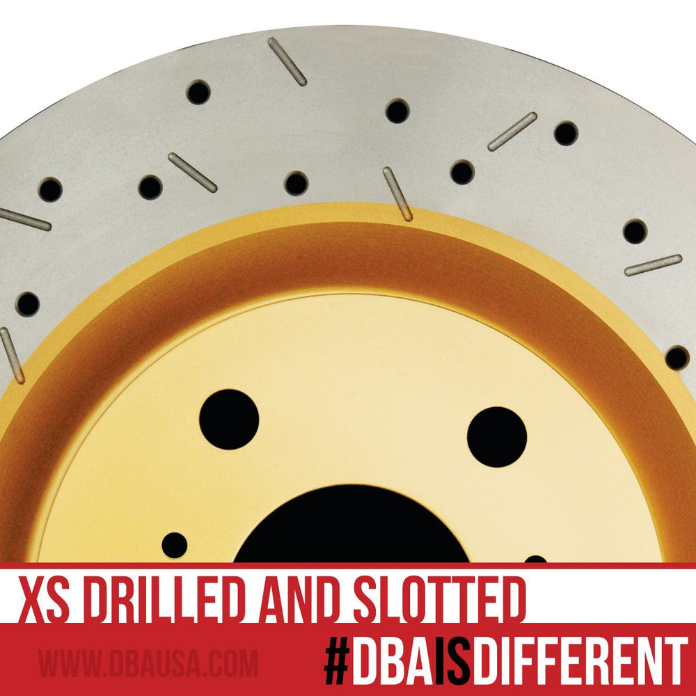 DBA 06+ BMW 335d/335i E90/91/92 Front Drilled & Slotted 4000 Series Rotor