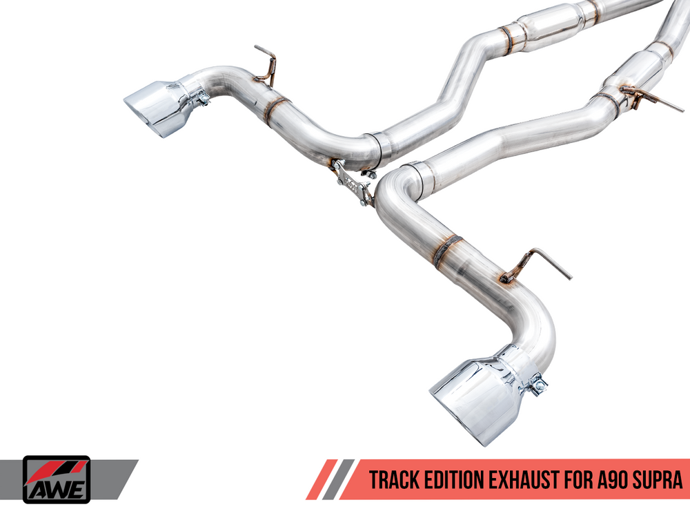 AWE Toyota GR Supra Track Edition Exhaust - 5in Diamond Black Tips