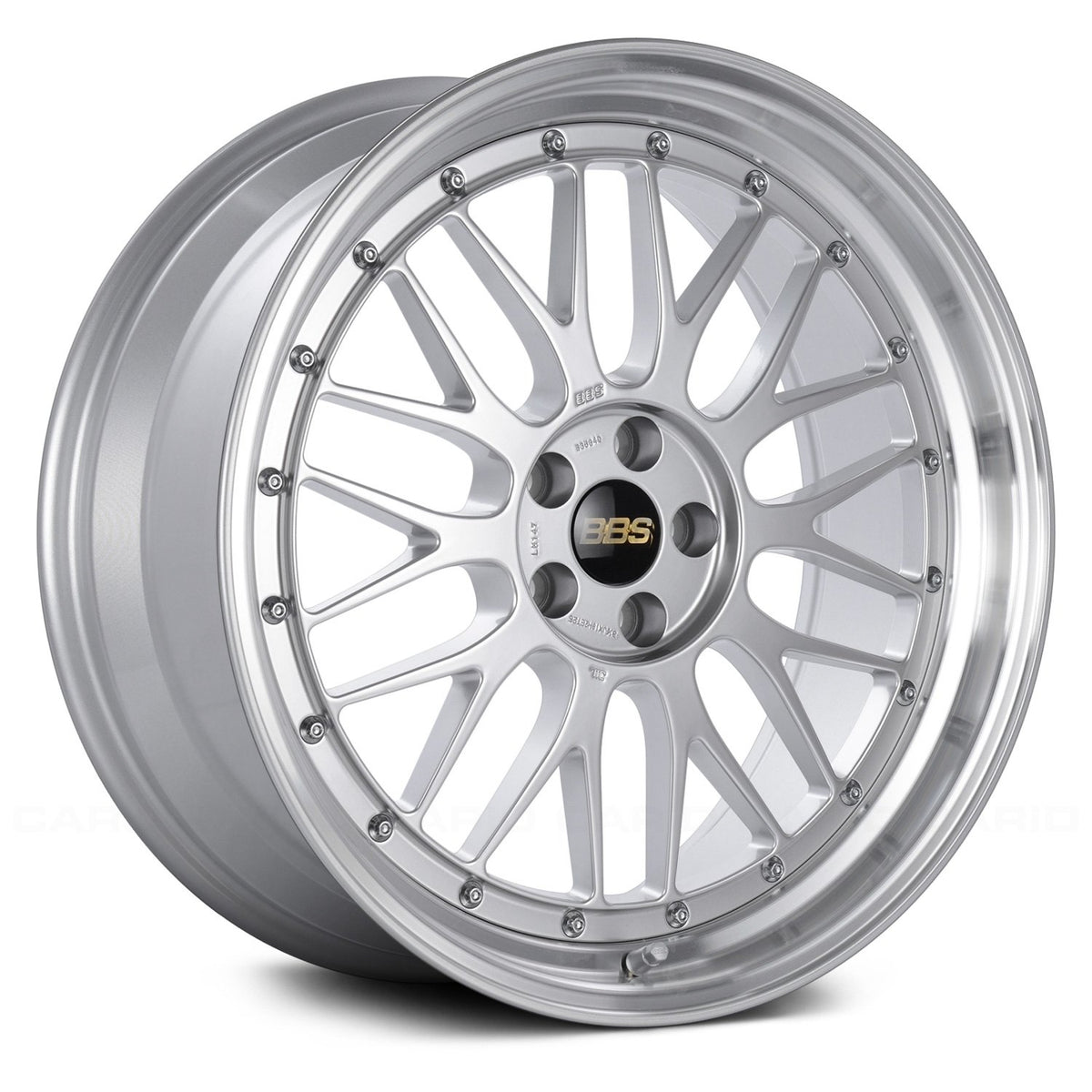BBS LM Diamond Silver (Set of Four Wheels) - Front 19x9 / +38 / 5x114 Rear 19x10 / +40 / 5x114 for Tesla Model 3