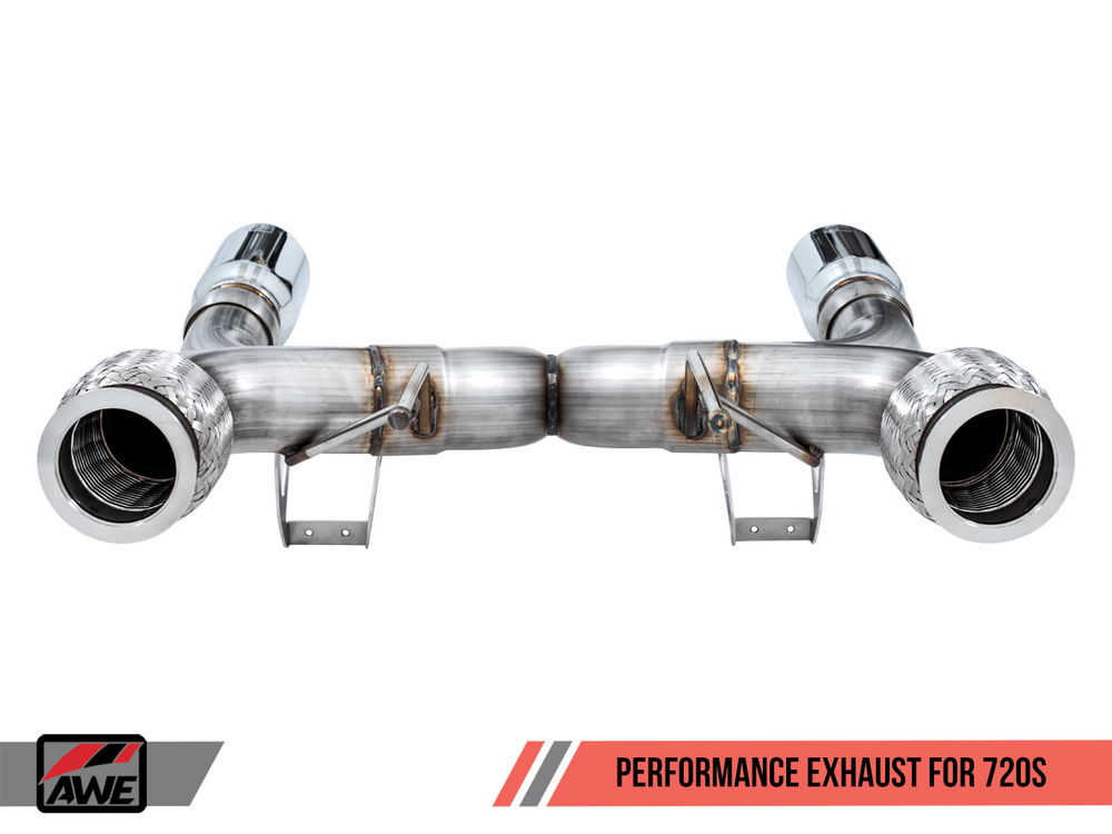 AWE Tuning McLaren 720S Performance Exhaust - Chrome Silver Tips