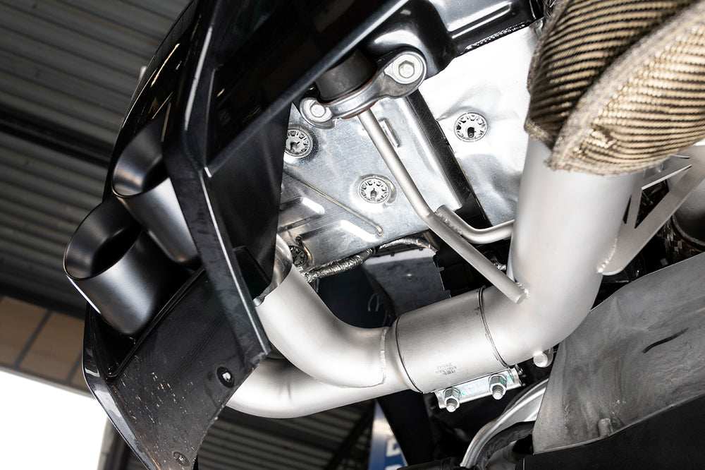 SOUL 20+ Chevrolet C8 Corvette Valved Exhaust - 4in Straight Cut Tips - Polished Chrome