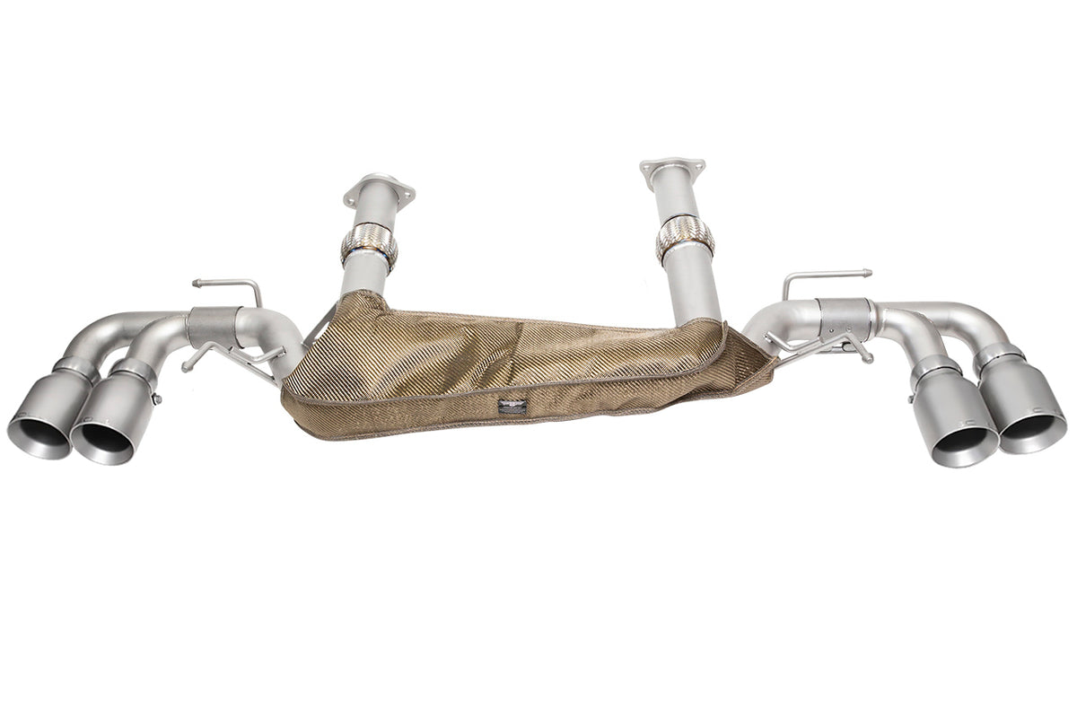 SOUL 20+ Chevrolet C8 Corvette Sport Exhaust Package - 4in Straight Cut Tips - Signature Satin