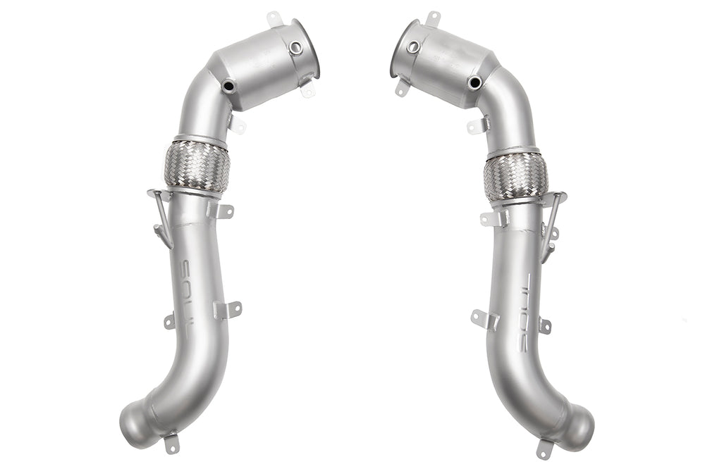 SOUL 14-17 McLaren MP4-12C / 650S / 675LT 3.5in Sport Downpipes (w/ 200 Cell Cats)