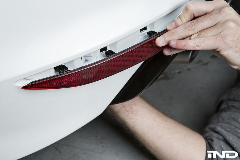ACEXXON VW MK7 GTI Rear Reflector Insert Set - Honeycomb Matte Black