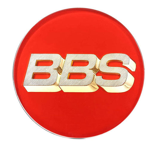 BBS Red Center Cap - 70mm w/ Gold 3D Logo
