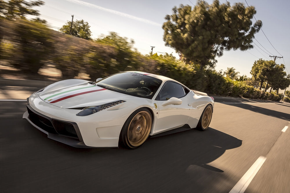 Vorsteiner Ferrari 458 Italia 458-VX Aero Front Bumper w/ Front Spoiler Carbon Fiber PP 1X1 Glossy