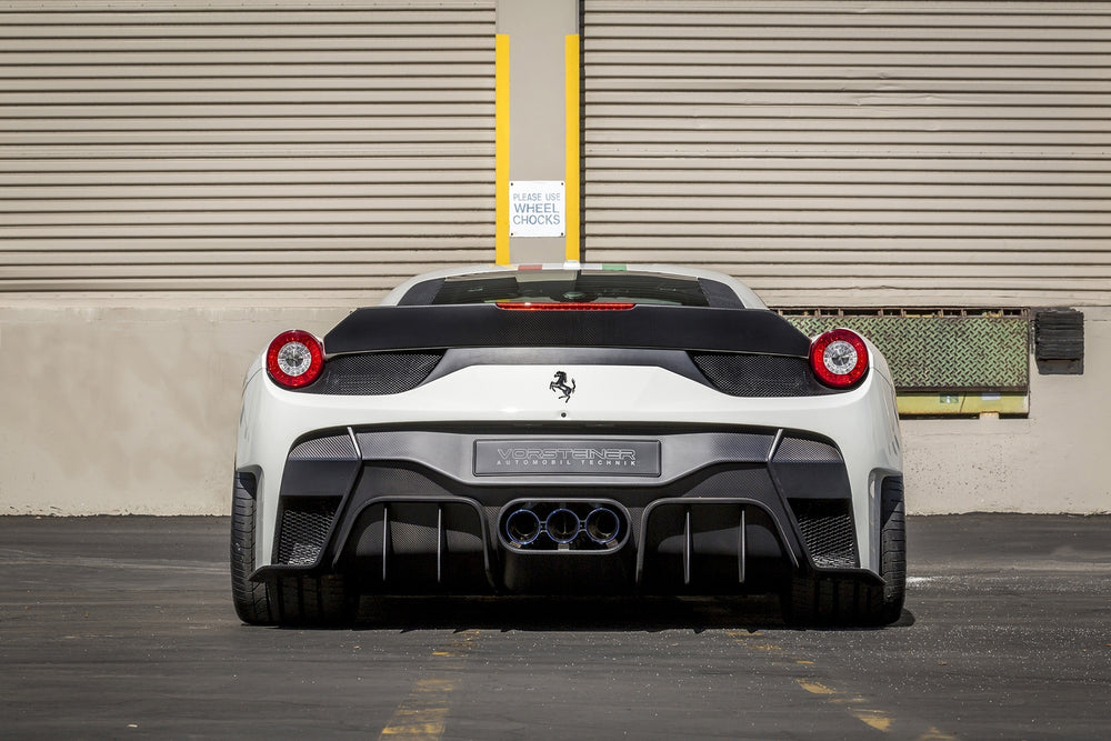 458 Rear Vorsteiner Ferrari 458 Italia 458-VX Aero Rear Bumper w/ Rear Diffuser ...