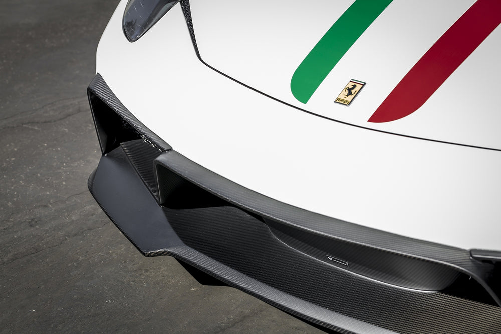 Vorsteiner Ferrari 458 Italia 458-VX Aero Front Bumper w/ Front Spoiler Carbon Fiber PP 1X1 Glossy