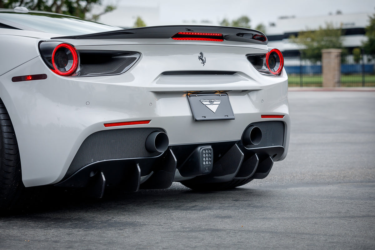 Vorsteiner Ferrari 488 Italia Aero Rear Diffuser Fins (Set of 6) Carbon Fiber PP 1x1 Glossy