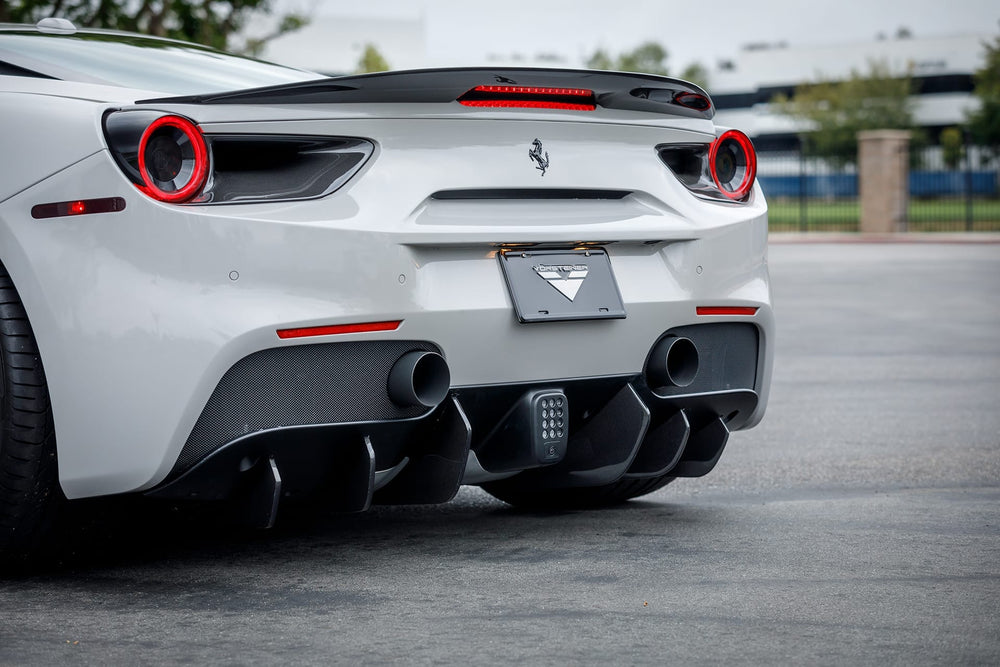 Vorsteiner Ferrari 488 Italia Aero Rear Diffuser Fins (Set of 6) Carbon Fiber PP 1x1 Glossy