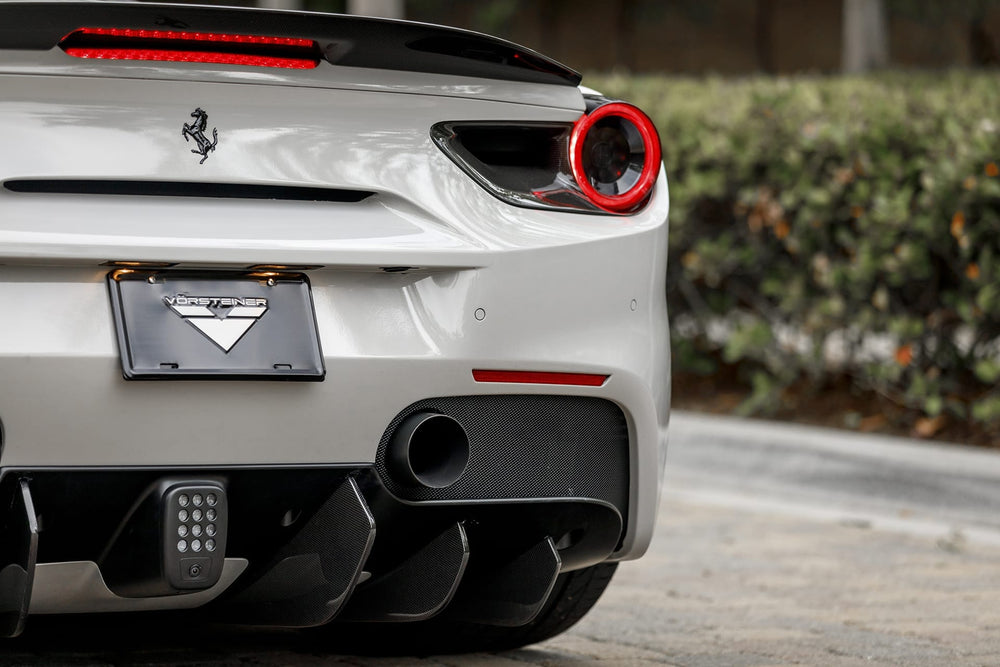 Vorsteiner Ferrari 488 Italia Aero Rear Diffuser Fins (Set of 6) Carbon Fiber PP 1x1 Glossy