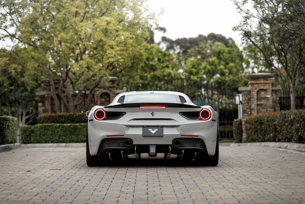 Vorsteiner Ferrari 488 Italia Aero Rear Diffuser Fins (Set of 6) Carbon Fiber PP 1x1 Glossy