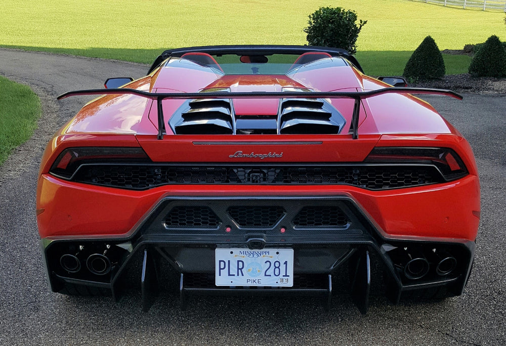 Vorsteiner Lamborghini Huracan Novara Edizione Aero Wing Blade w/ Upright Carbon Fiber PP 2x2 Glossy