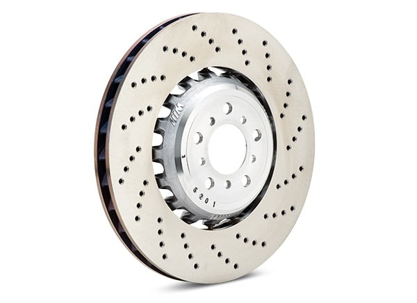 SHW 01-05 BMW 330i 3.0L Right Front Cross-Drilled Lightweight Brake Rotor