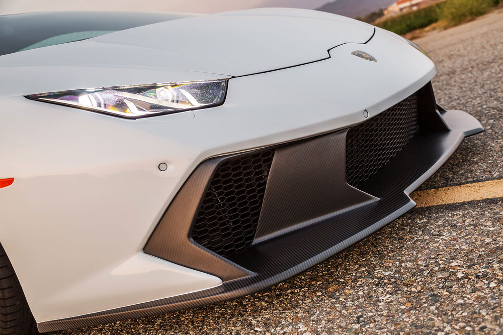Vorsteiner Lamborghini Huracan Novara Edizione Aero Front Bumper Spoiler Carbon Fiber PP 2x2 Glossy