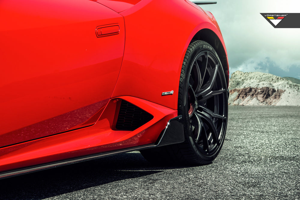 Vorsteiner Lamborghini Huracan Verona Edizione Aero Side Blades Carbon Fiber PP 2x2 Glossy